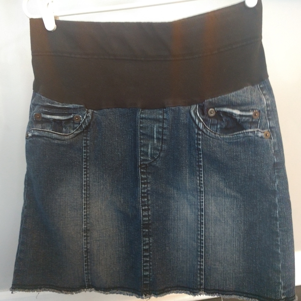 Denim maternity skirt